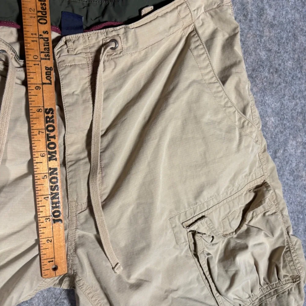 Gap Cargo Shorts Mens L Khaki Tan Ripstop Drawstring Utility 245208-05 Gorpcore